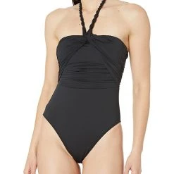 LAUREN Ralph Lauren Beach Club Solid Twist Bandeau One-Piece