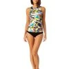 Anne Cole Front Wrap High Neck Tankini