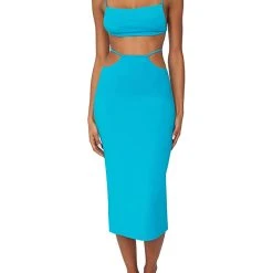 We Wore What Cutout Midi Skirt