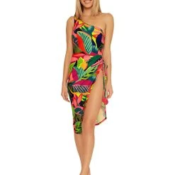 Trina Turk Rainforest Asymmetrical Swim Dress