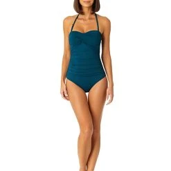 Anne Cole Twist Front Strapless One-Piece