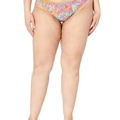 LAUREN Ralph Lauren Amara Patchwork Banded Hipster Bikini Bottoms