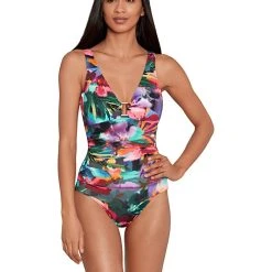 LAUREN Ralph Lauren Jungle Paradise Ring Front Underwire One-Piece