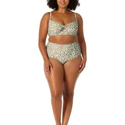 Anne Cole Plus Size Retro Twist Underwire Top