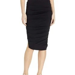 Hard Tail Shirred Poet Skirt In Supima Spandex