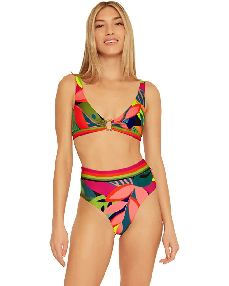 Trina Turk Rainforest Banded High-Waist Pant 1 Trina Turk Rainforest Banded High-Waist Pant