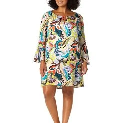 Anne Cole Bell Sleeve Drawstring Tunic