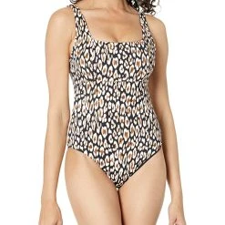 Tommy Bahama Palm Modern Safari Cat Square Neck One-Piece