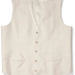 Perry Ellis Men's Big And Tall Linen Suit Vest