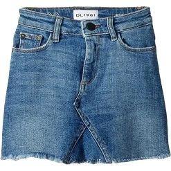 DL1961 Kids Mid Wash Minnie Skirt In Blue Rose (Big Kids)