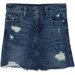 DL1961 Kids Jenny Skirt In Skylark Distressed (Toddler/Little Kids)